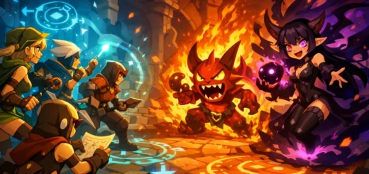 Illustration d’un combat stratégique dans Dofus contre Shushu et Lulu avec des héros lançant des sorts.
